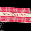 Red Picnic Plaid - Iron On / Sew In - 100% Cotton Fabric Labels (White)