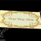Golden Oval - Iron On / Sew In - 100% Cotton Fabric Labels (White)