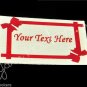 Frame of Ribbon - Iron On / Sew In - 100% Cotton Fabric Labels (White)