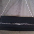 Stunning Soft Black and Silver Clutch Purse