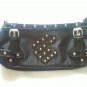 Stylish Small Black Roca Wear Baguette Purse with Removable chain Strap