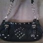 Stylish Small Black Roca Wear Baguette Purse with Removable chain Strap