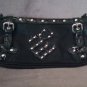 Stylish Small Black Roca Wear Baguette Purse with Removable chain Strap