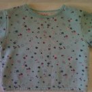 Cute Light Blue Sweatshirt with Printed Hearts- Girl 24 months