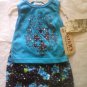 Brand new Carter&acirc;��s Designed Blue & Black 2pc set- Girl;3/6 Months
