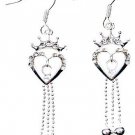 Glamorous Designer Crystal Silver Earrings