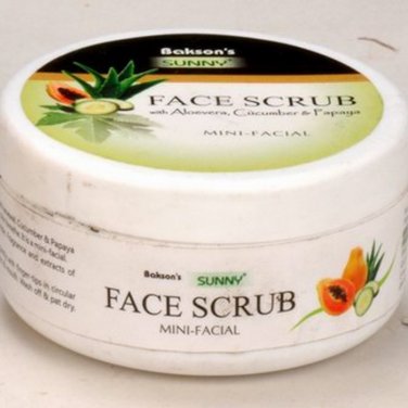 2 X LOT Bakson Face Scrub Mini-Facial (50 grams x 2)
