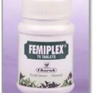 3 LOT X Charak Femiplex (75 Tablets x 3 ) - Silver coated natural vaginal astringent