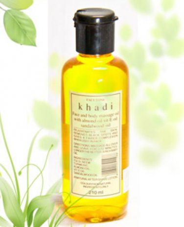 2 LOT X Khadi Face And Body Massage Oil With Sandalwood & Almond Oil (210 ml)
