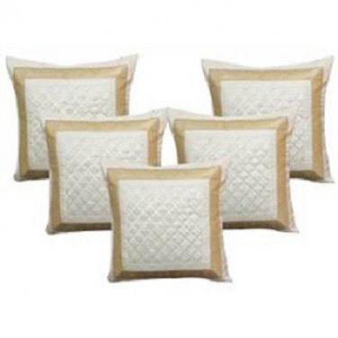 Double Sided Cushions Cover (Pack of 5) - Cream - 16" X 16"