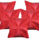 Floral Pattern Cushions Cover (Pack of 5) -16"x 16" - Maroon