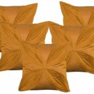 Floral Pattern Cushions Cover (Pack of 5) - Gold - 16"x 16"