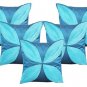Floral Pattern Cushions Cover (Pack of 5) -16"x 16" - Ocean Blue