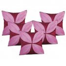 Floral Pattern Cushions Cover (Pack of 5) -16"x 16" - Purple/pink