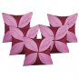 Floral Pattern Cushions Cover (Pack of 5) -16"x 16" - Purple/pink