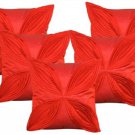 Foral Pattern Cushions Cover (Pack of 5) -16"x 16" - Rust