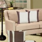 Double Sided Cushions Cover (Pack of 5) - Cream/brown - 16" X 16"