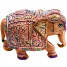 Little India Hand Carved Wooden Painted Elephant Handicraft