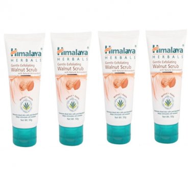 4 x Himalaya Herbals Gentle Exfoliating Walnut Scrub, 50g (Pack of 4)