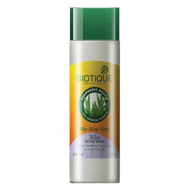 Biotique Bio Aloe Vera Face & Body Sun Lotion Spf 30 Uva/Uvb Sunscreen, 120Ml.