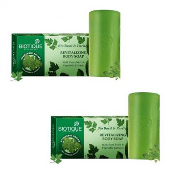 Biotique Bio Basil And Parsley Revitalizing Body Soap 150g (Pack of 2).