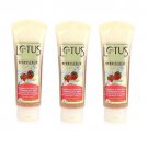 3 x Lotus Herbals Strawberry and Aloe Vera Exfoliating Face Wash, Berryscrub, 80gm (Pack of 3)