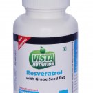 Vista Nutritions Resveratrol 100 mg with Grape Seed Ext - 120 Capsules