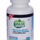 Vista Nutritions Resveratrol Grape Seed Ext Redwine Extract - 60 Capsules