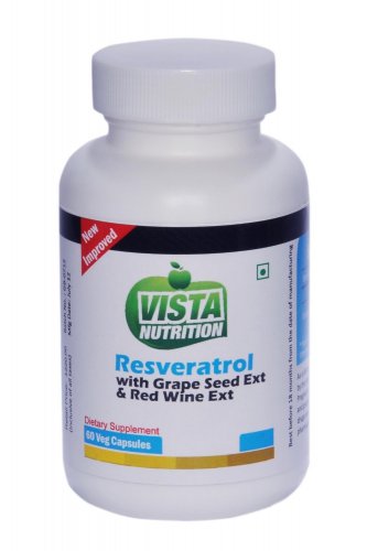 Vista Nutritions Resveratrol Grape Seed Ext Redwine Extract - 60 Capsules