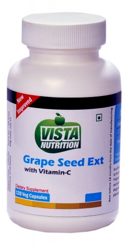 Vista Nutritions Grape Seed Extract with Vitamin C - 120 Capsules