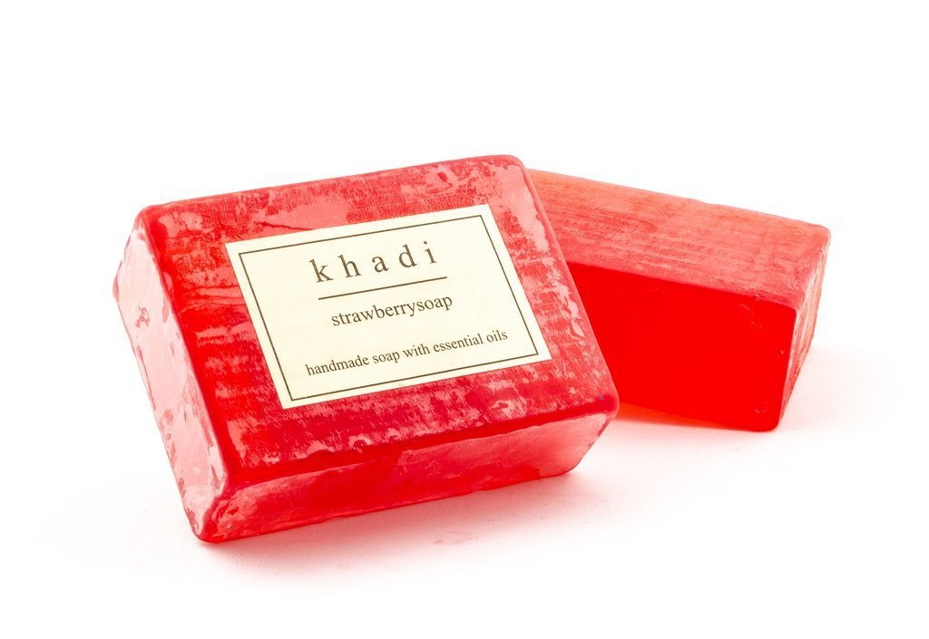 2 PACK X Khadi Strawberry Soap, 125g (Pack of 2)