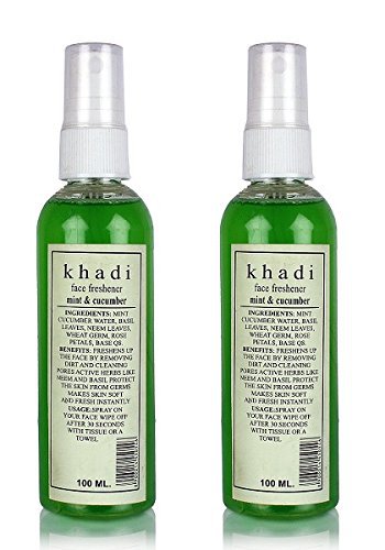 2 PACK X Khadi Mint And Cucumber Face Spray, 100ml (Pack of 2)