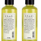 2 PACK X Khadi Saffrron, Tulsi and Reetha Shampoo, 210ml (Pack of 2)