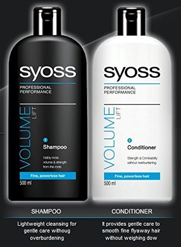 SYOSS by Schwarzkopf Volume Lift for Limp Hair Shampoo+Conditioner 500 ml