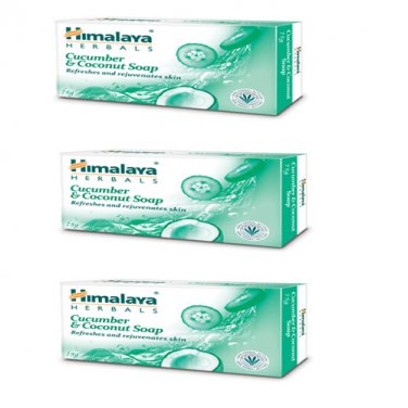3 pack X Himalaya Cucumber & Coconut Soap 125g