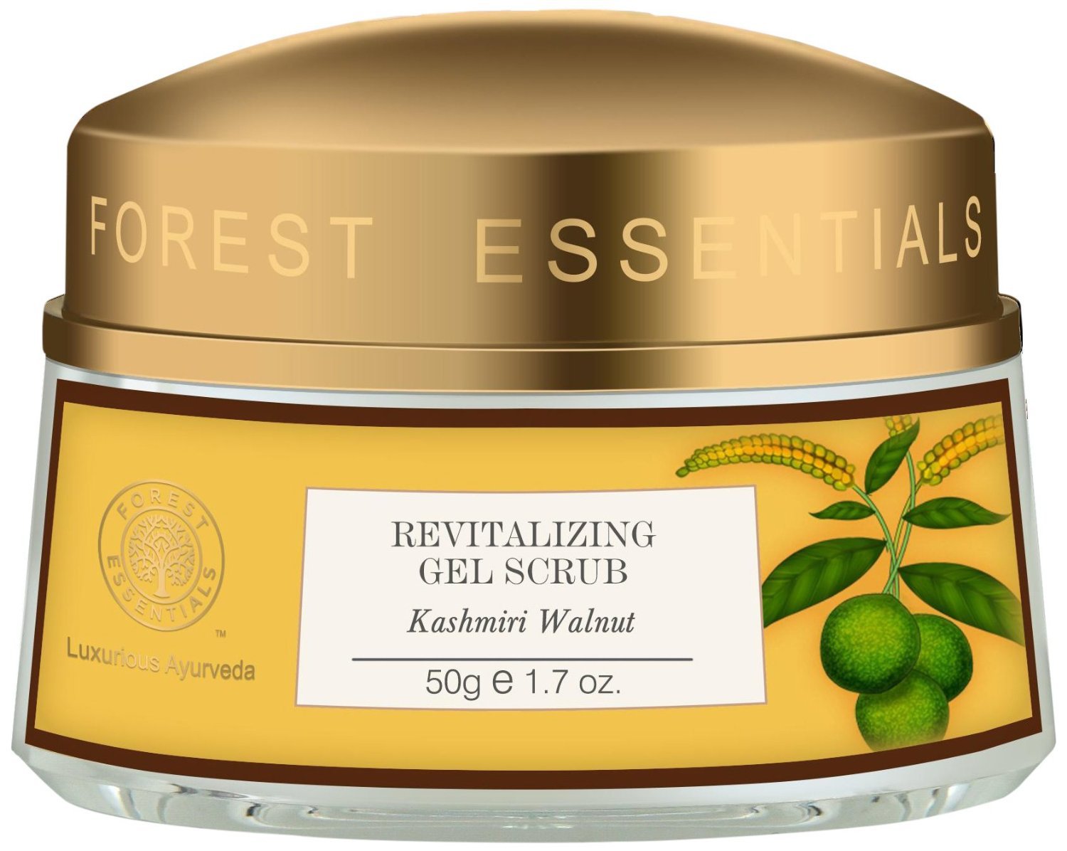 Forest Essentials Revitalising Kashmiri Walnut Gel Scrub, 50g