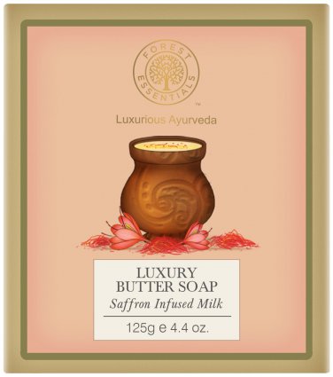 Forest Essentials Saffron Infused Milk Luxury Butter Soap, 125g