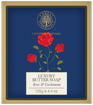 Forest Essentials Rose and Cardamom Luxury Butter Soap, 125g
