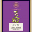 Forest Essentials Oudh and Green Tea Luxury Sugar Soap, 125g