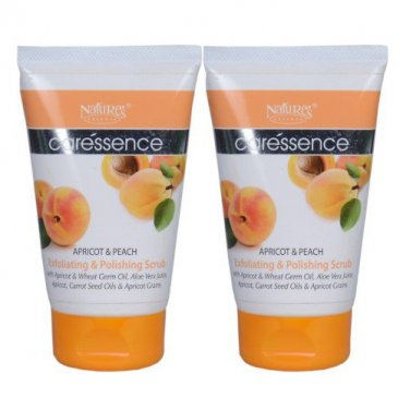 2 Pack X Natures Essence Caressence Apricot & Peach Scrub 60 Gms