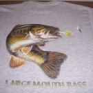 Large Mouth Bass T-shirt 2-sided Large New