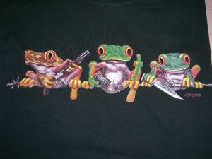 New Keep Out Gildan Hunter green T-shirt size Large