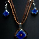 New Murano Glass Necklace and Earring Set New