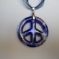 New Murano Glass Peace Sign Pendant Necklace