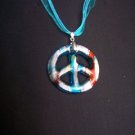 New Murano Peace Sign Pendant Neclace