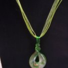 New Murano Glass Hoop Twist Pendant Necklace