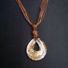 New Murano Hoop Twist Pendant Necklace