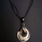 New Murano Glass Hoop Twist Pendant Necklace