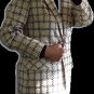 Coat Women Jacket Caché eggshell black gold metallic checker black gold