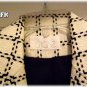 Coat Women Jacket Caché eggshell black gold metallic checker black gold